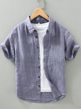 100% Linen Short Sleeved Shirt