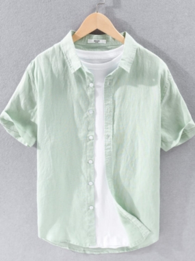 Linen Short Sleeved Summer Shirt