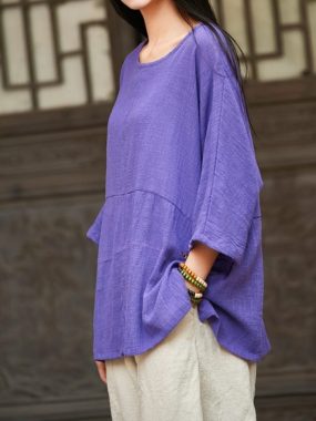 Tunic Style Elbow Sleeve Shirt