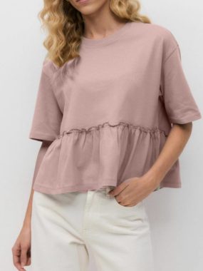 Peplum Tee with a Cute Ruffle