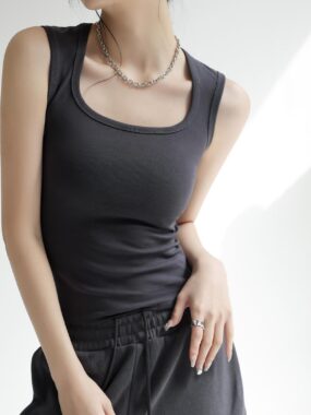 Square Collar with Wide Straps Top