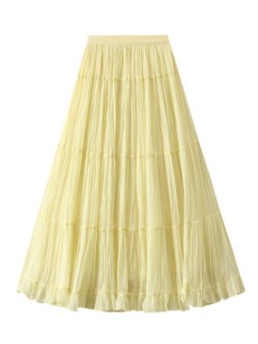 Sheer Illusion Layered Midi Skirt