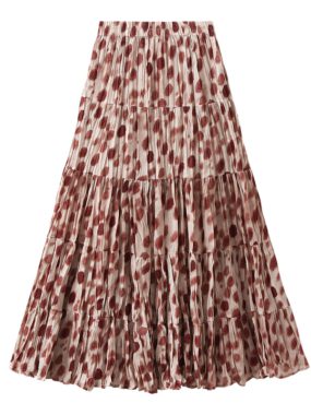 Retro Polka Dot Chiffon Skirt