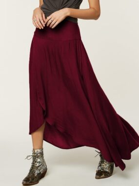 Flouncy Maxi Skirt with Slit