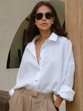 Classic Fit Long Sleeve Blouse