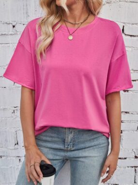 Basic Loose Dropped Shoulders T-Shirt