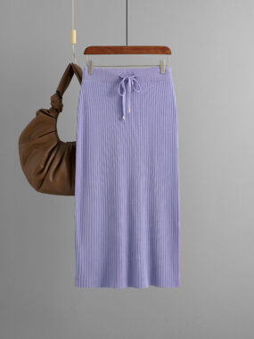 All Seasons Knitted Midi Ribbed Skirt