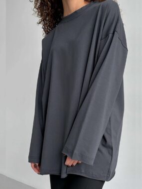 Long Sleeve Cotton Oversized T-Shirt