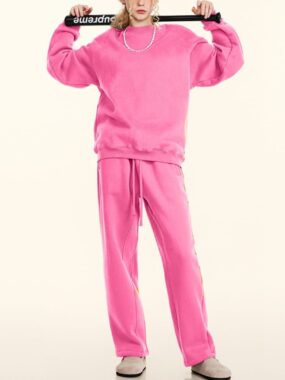 Unisex Fleeced Loose Fit Round Neck Sweatshirt