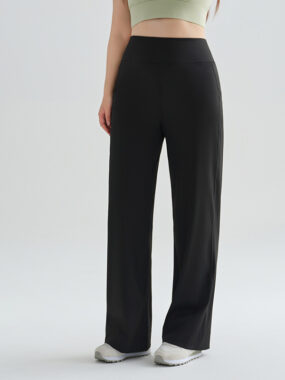 Simple Round Elastic High Waist Pants