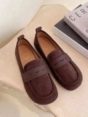Faux Suede Flat Soft-Soled Loafer