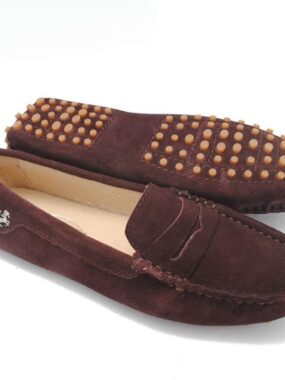 Real Suede Leather Flat Moccasin Loafers
