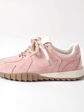 Real Suede Sneakers with Double Shoe