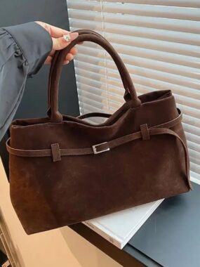 Shoulder Handbag With A Belt Buckle Strap