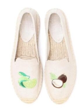 Lemon and Coconut Embroidered Espadrilles