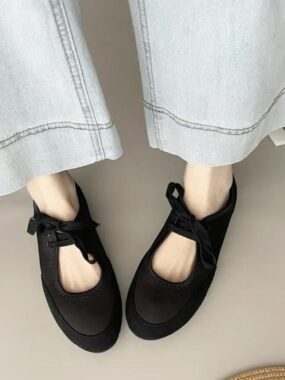 Bow-tie Strap Ballet Style Daily Flats