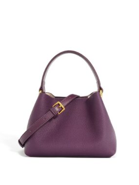 Structured Pebbled Leather Shoulder Bag