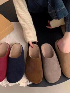 Suede Minimalist Fleeced Winter Clogs
