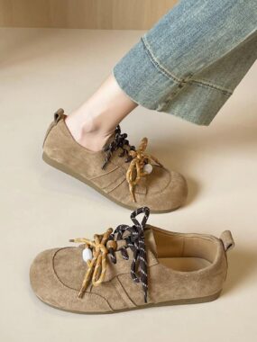 Faux Suede Retro Sneakers