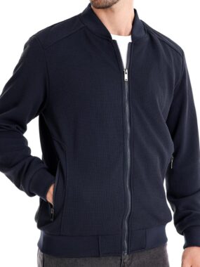 Heavyweight Patterned Zip up Winter Jacket