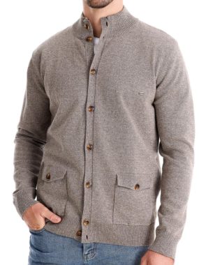 Winter Cotton Cardigan with Side Pockets