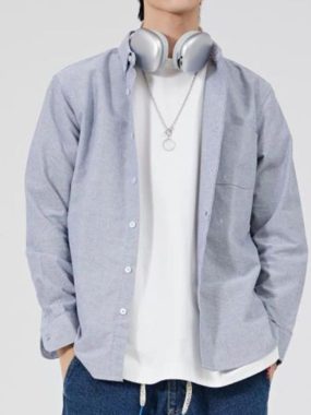 Long Sleeve Pure Cotton Shirt for Men