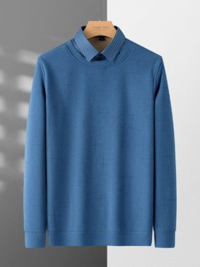 Faux 2 pcs Thick Winter Sweater