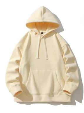Fleeced Hooded Sweater with Kangaroo Pockets