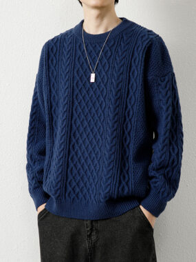 Loose Cable Knit Thick Winter Sweater