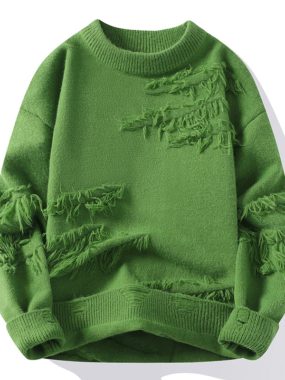 Winter Oversized Torn Pattern Sweater