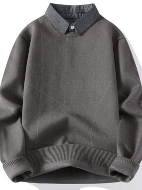 Faux 2 Piece Sweater and Shirt