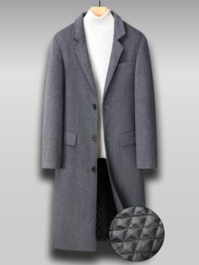 High End Real Sheep Wool Long Coat