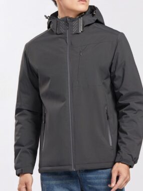 Waterproof Fleeced Hooded Men's Jacket