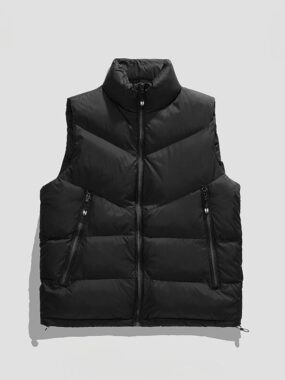 Waterproof Cotton Filled Striped Waterproof Vest