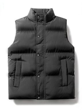 Mens Thick Cotton Filled Puff Vest