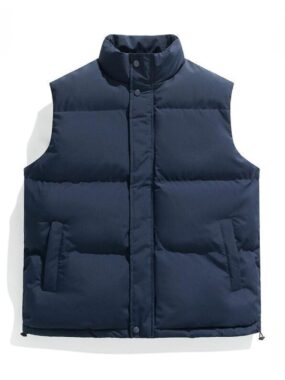 Basic Solid Color Waterproof Vest