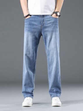 Loose Business Casual Lightweight Denim Jeans