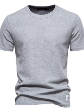 Men Ribbed Summer Knit T-shirt