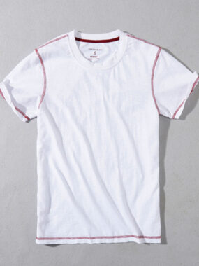 Casual Color Contrast Cotton T-shirt