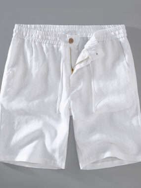 Men's Summer Pure Linen Casual Shorts