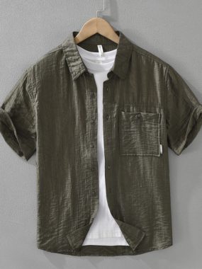 Men's Summer Lycocell Short Sleeved Shirt