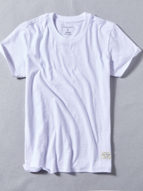 Thin Round Neck Pure Cotton T-shirt