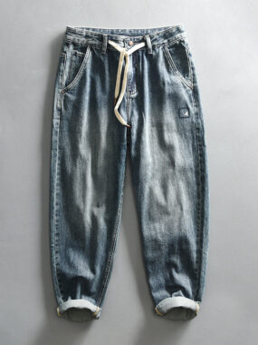 Vintage Inspired Washed Denim Jeans
