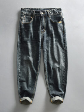 Retro Washed Casual Jeans Pants