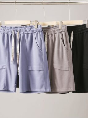 Basic Textured Casual Shorts