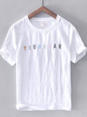 Men's Casual Embroidered T-Shirt