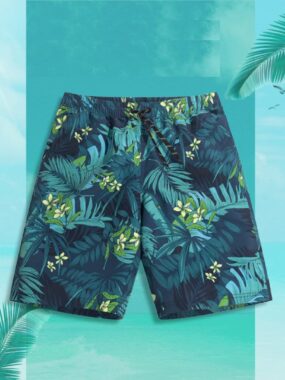 Men's Printed Beach Swim Shorts