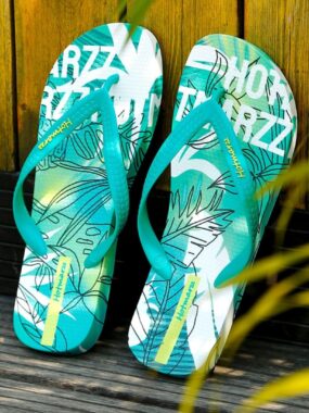 Grafitti Printed Anti Slip PVC Flip Flops