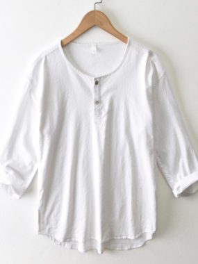 Casual Loose Fit Round Neck Shirt