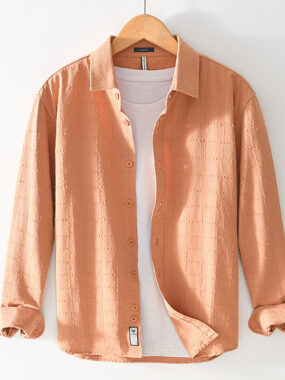 One Tone Long Sleeve Patterned Shirt